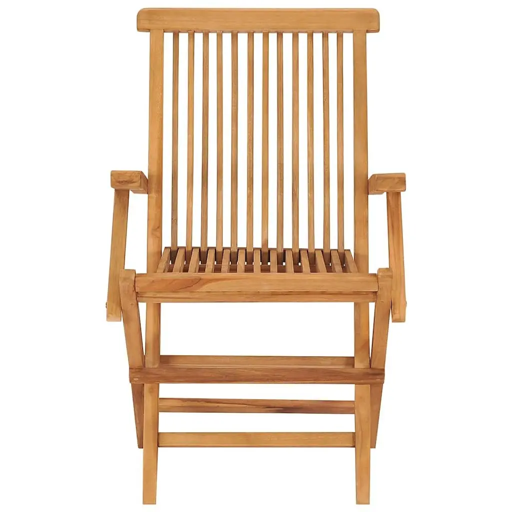 5 Piece Garden Dining Set Outdoor Table Chairs Teak Wood Furniture Patio Seating