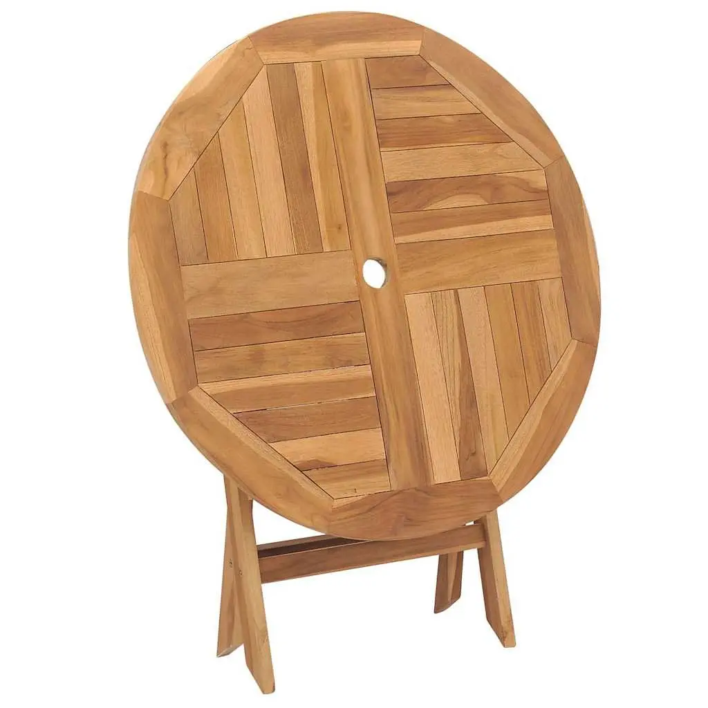 5 Piece Garden Dining Set Outdoor Table Chairs Teak Wood Furniture Patio Seating