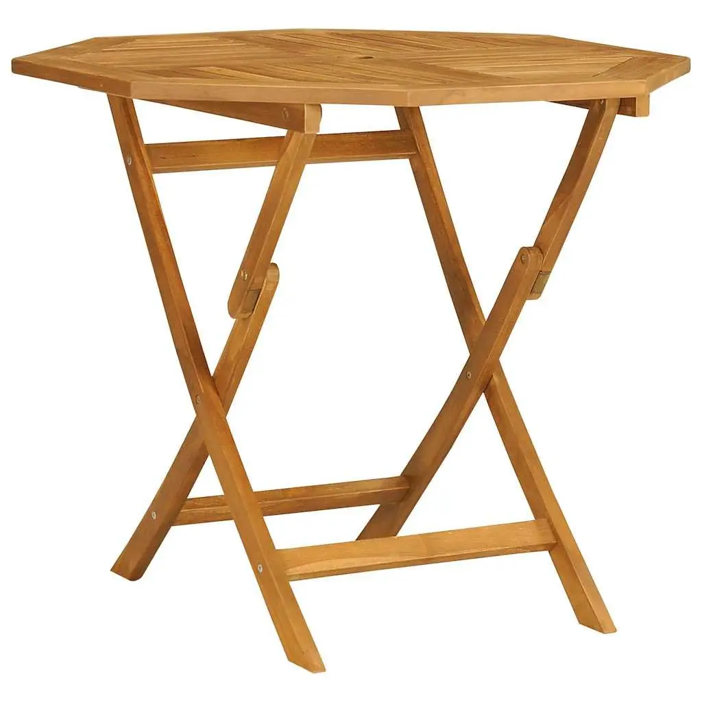 5 Piece Garden Dining Set Teak Wood Outdoor Furniture Table Chairs Patio Set