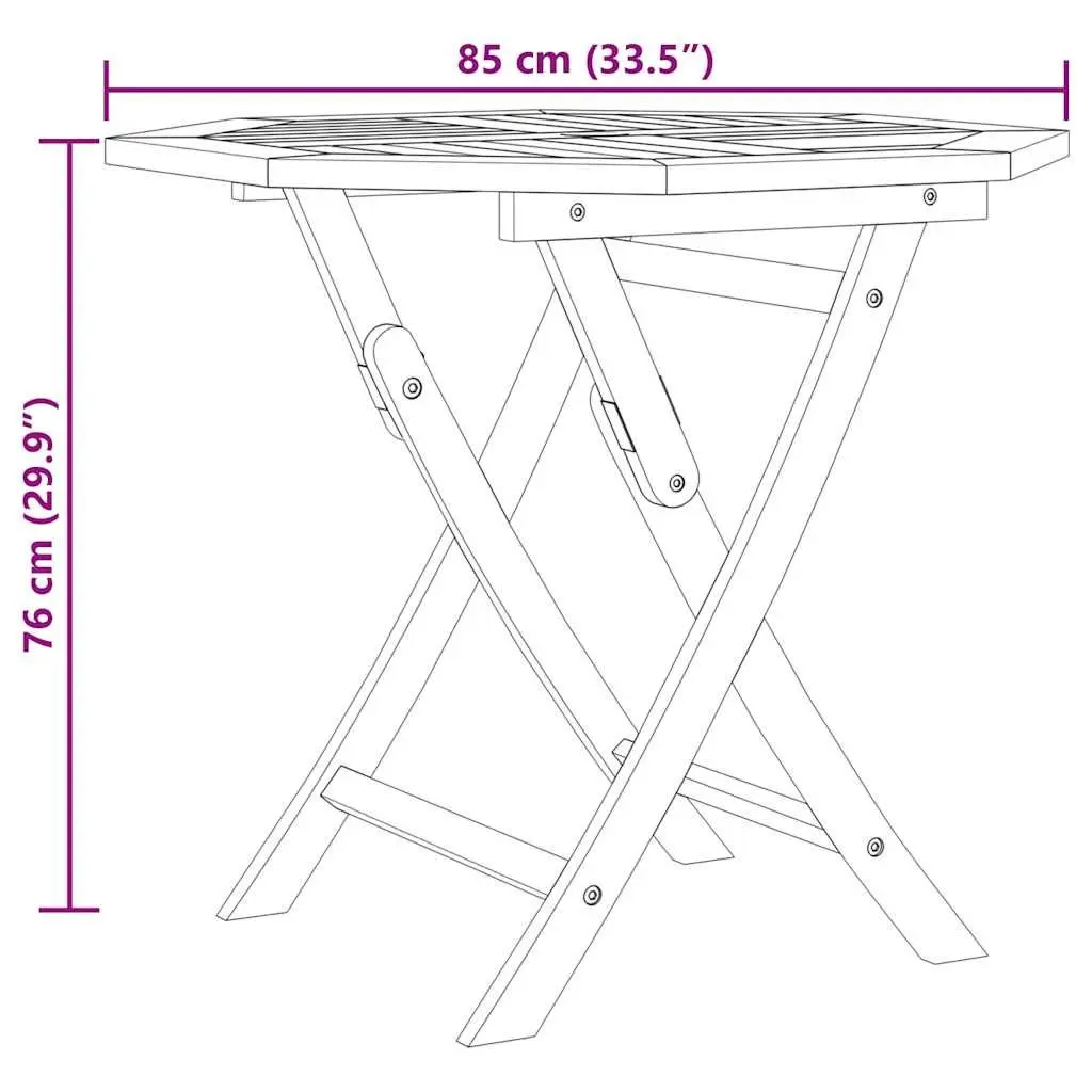 5 Piece Garden Dining Set Outdoor Use Teak Wood