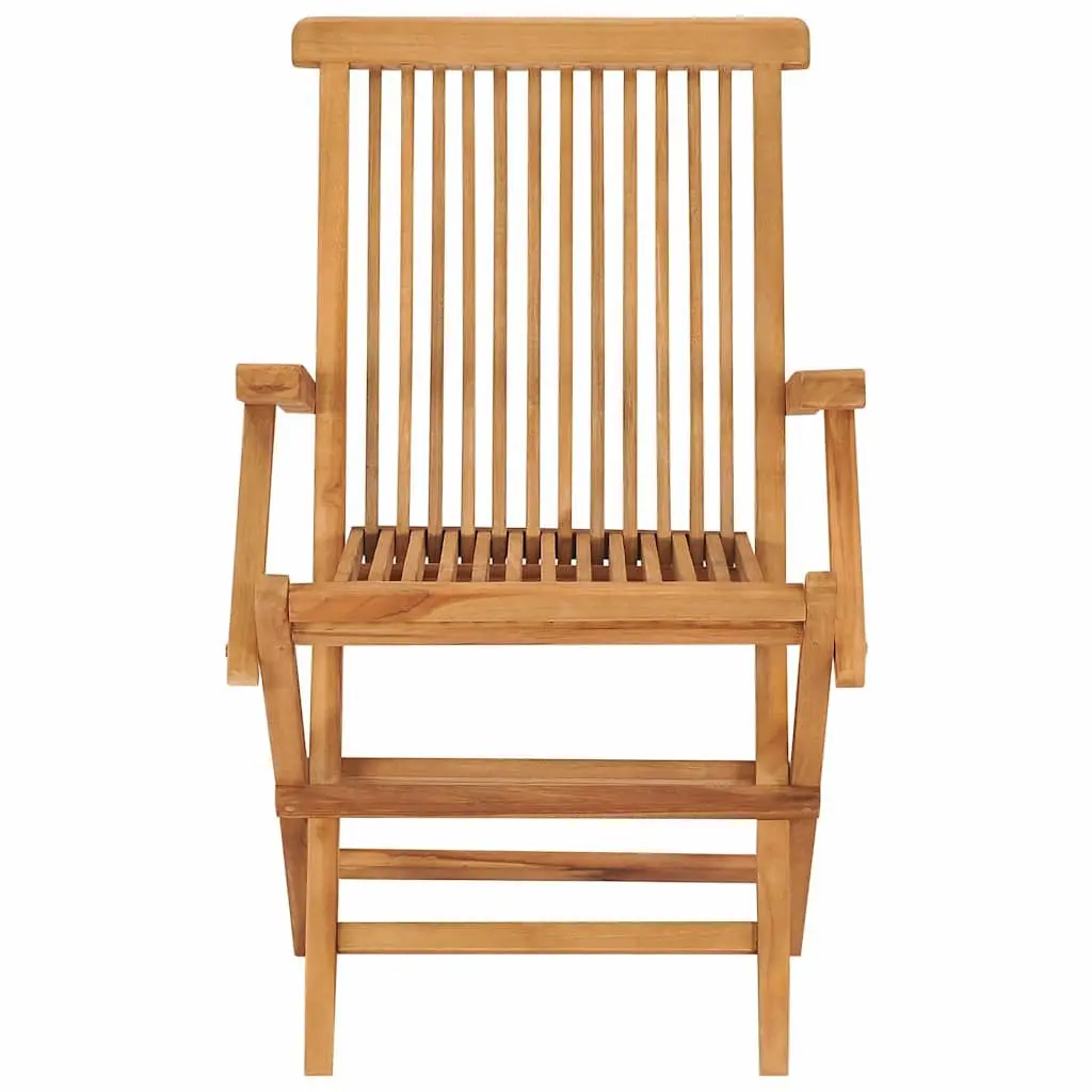 5 Piece Garden Dining Set Outdoor Use Teak Wood