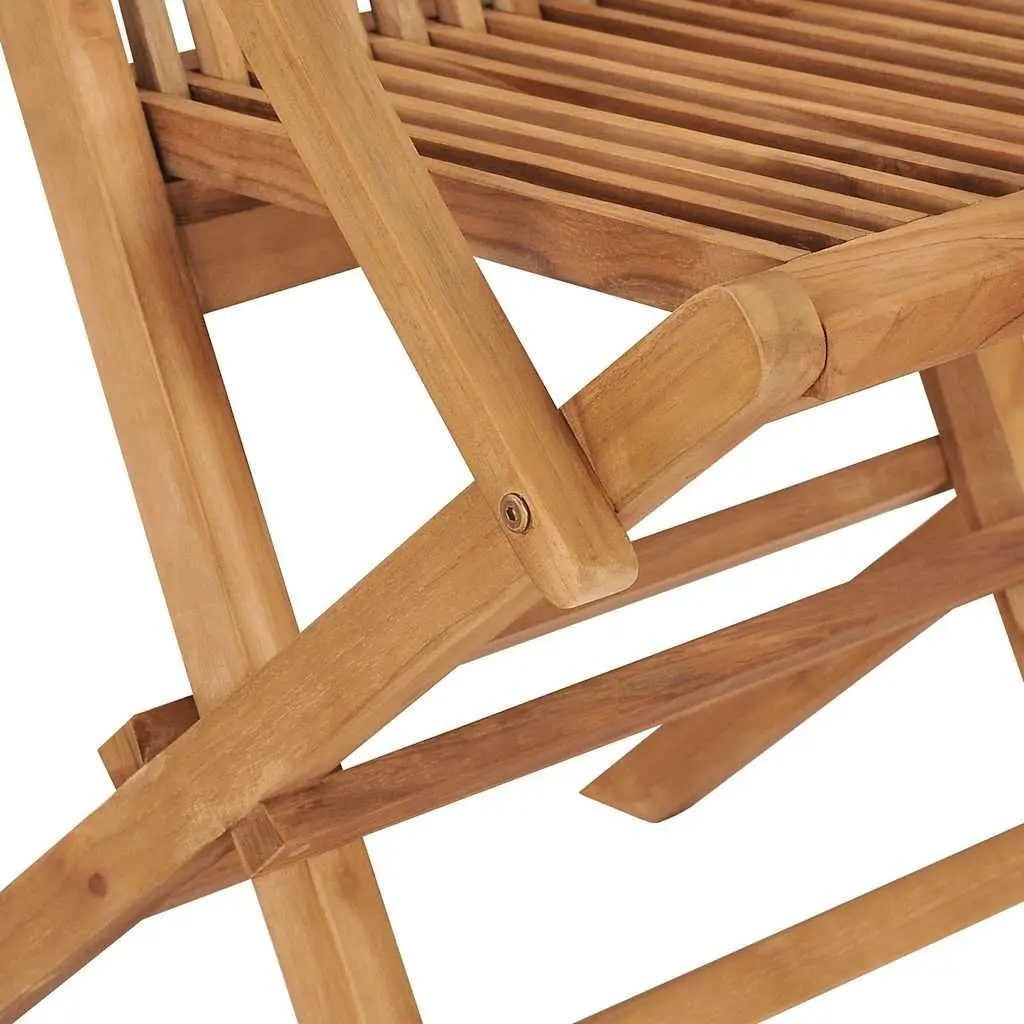 5 Piece Garden Dining Set Outdoor Use Teak Wood