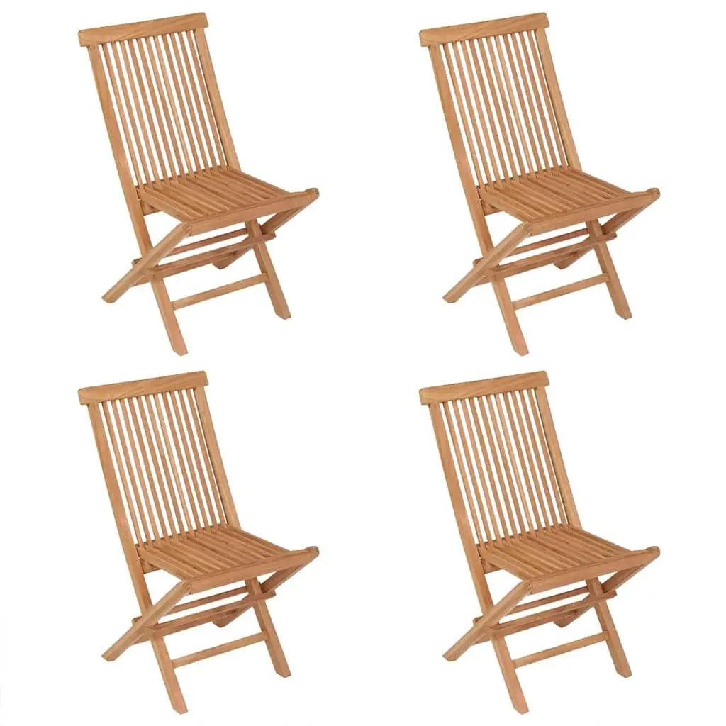 Garden Dining Set 5 Piece Outdoor Furniture Folding Table Chairs