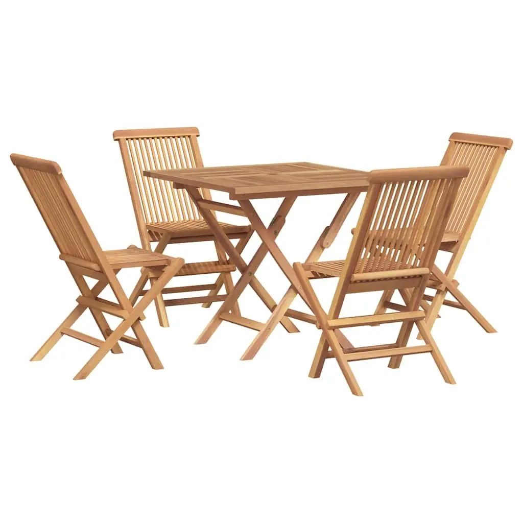 Garden Dining Set 5 Piece Outdoor Furniture Folding Table Chairs