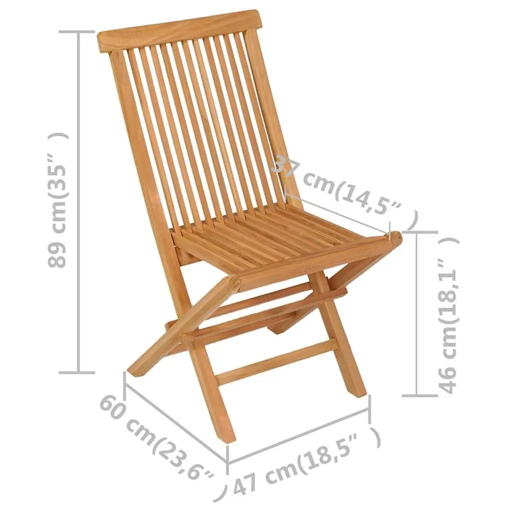 Garden Dining Set Outdoor Use 7 Piece Teak Wood Table Chairs Foldable