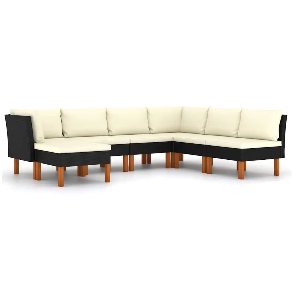 7 Piece Outdoor Lounge Set with Cushions
