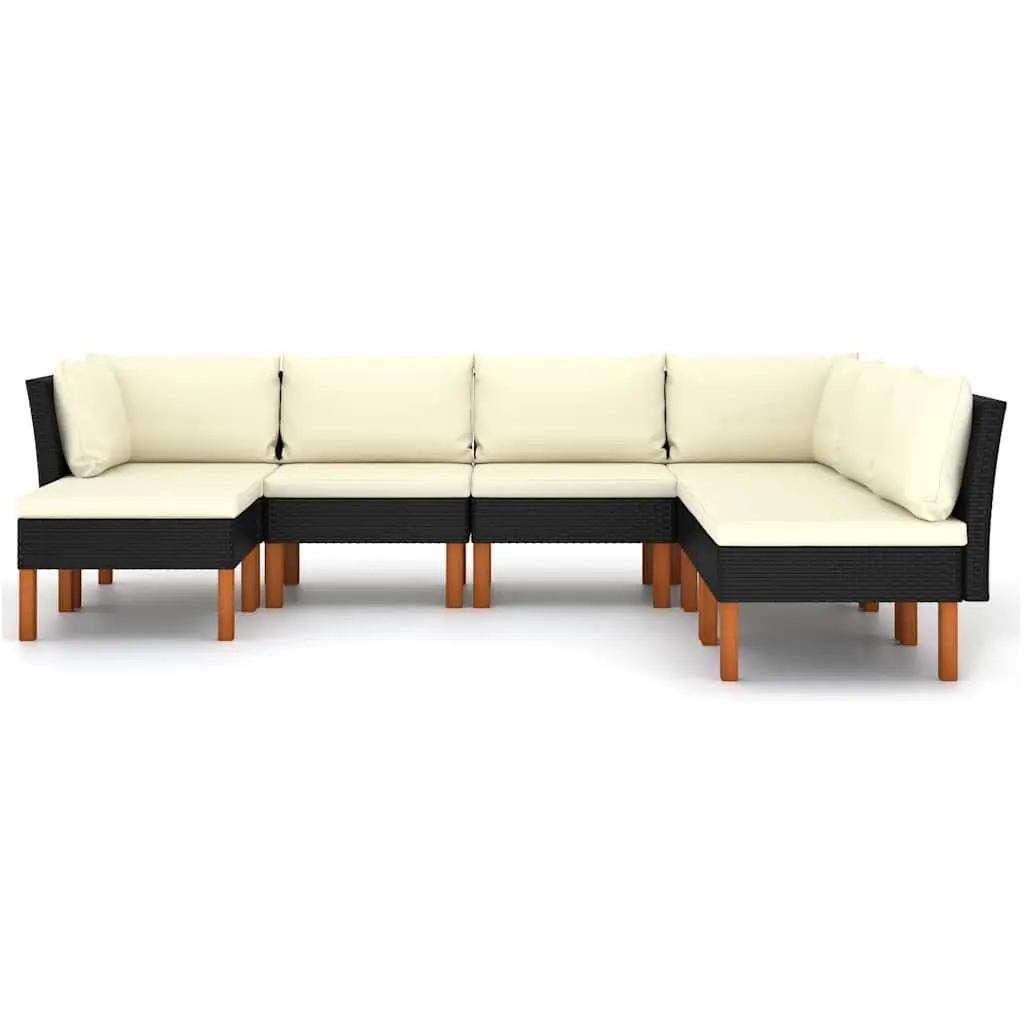7 Piece Outdoor Lounge Set with Cushions