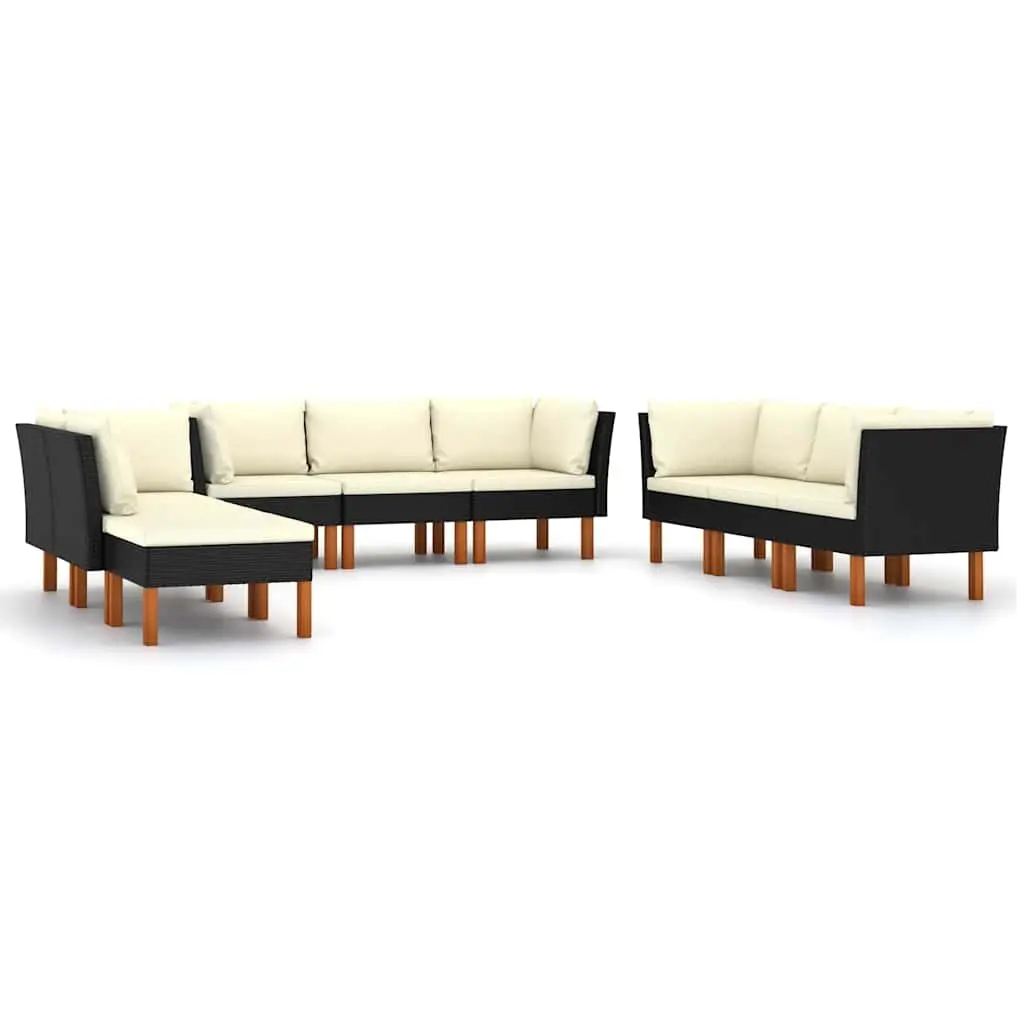 9 Piece Garden Lounge Set with Cushions