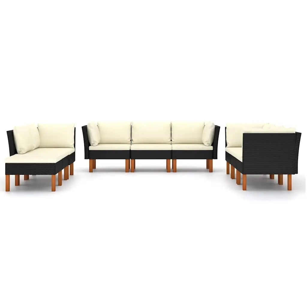 9 Piece Garden Lounge Set with Cushions