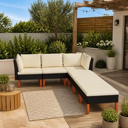 Garden Lounge Set 6-Piece Outdoor Furniture with Cushions