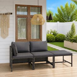 Grey Poly Rattan Garden Lounge Set Specifications