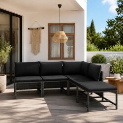 Specifications for 5 Piece Grey Garden Lounge Set
