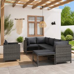 7 Piece Grey Modular Lounge Set Specifications Overview