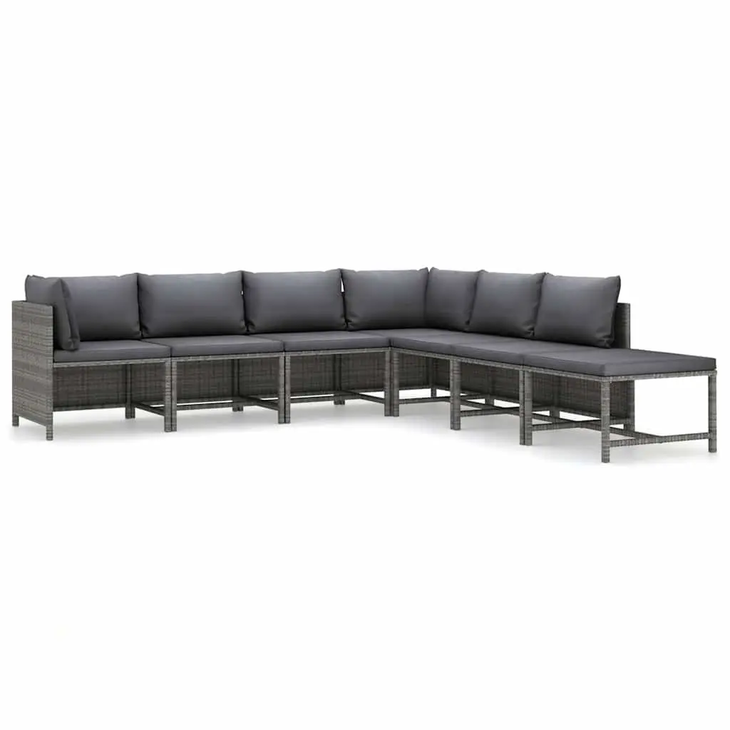 7-Piece Grey Garden Lounge Set