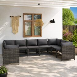Specifications for 9 Piece Garden Lounge Set Grey