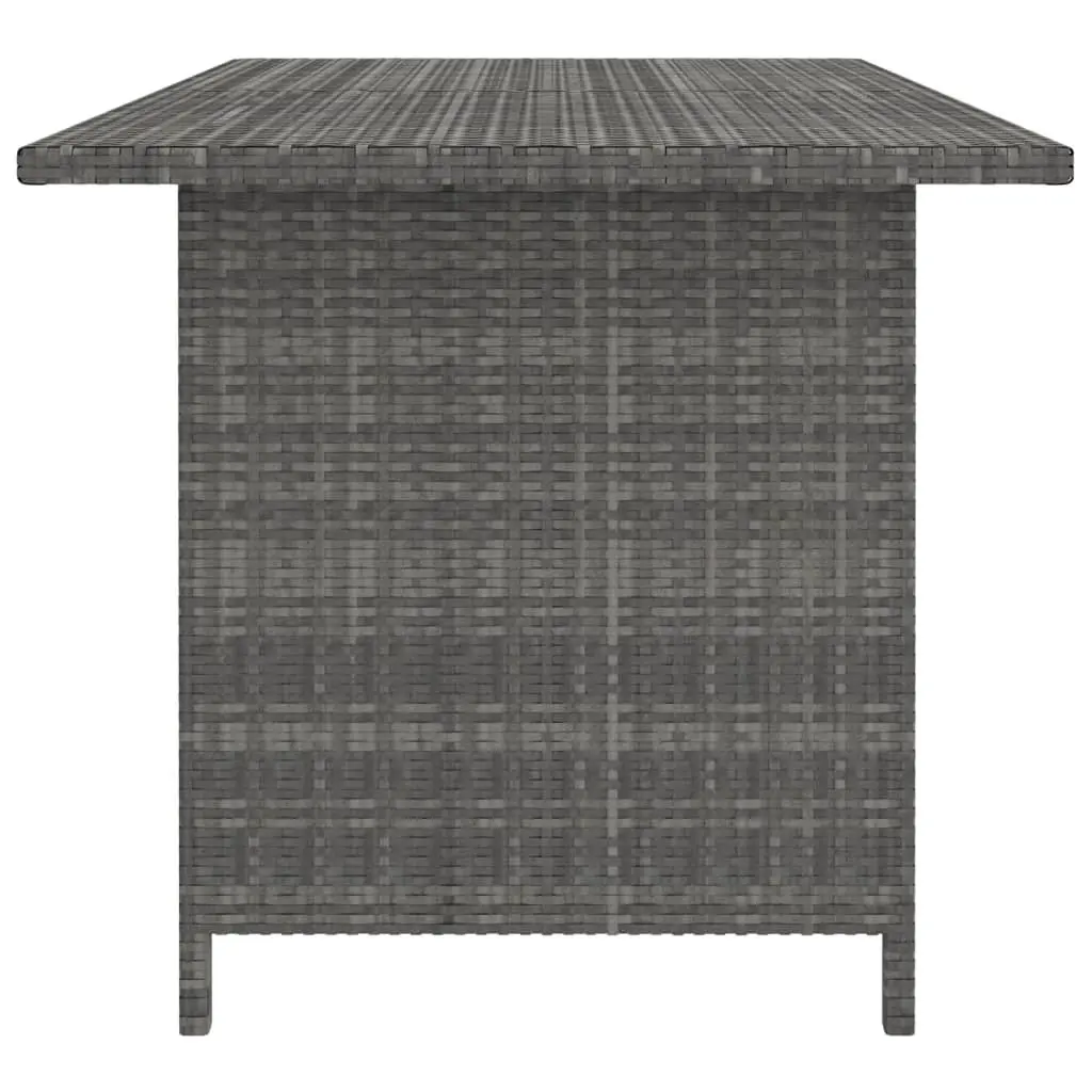 Garden Lounge Set 10 Piece Poly Rattan Outdoor Furniture Grey with Cushions