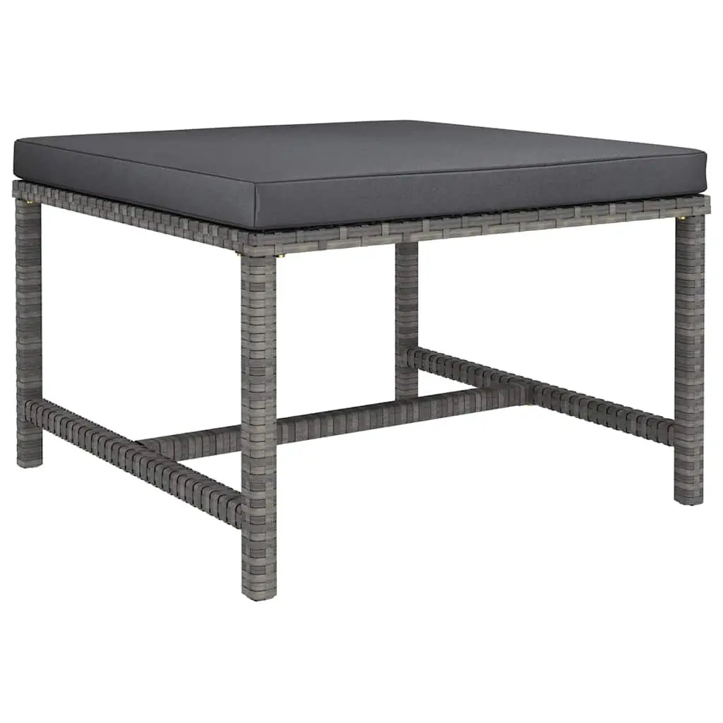Garden Lounge Set Outdoor Furniture 8 Piece Modular Grey with Cushions