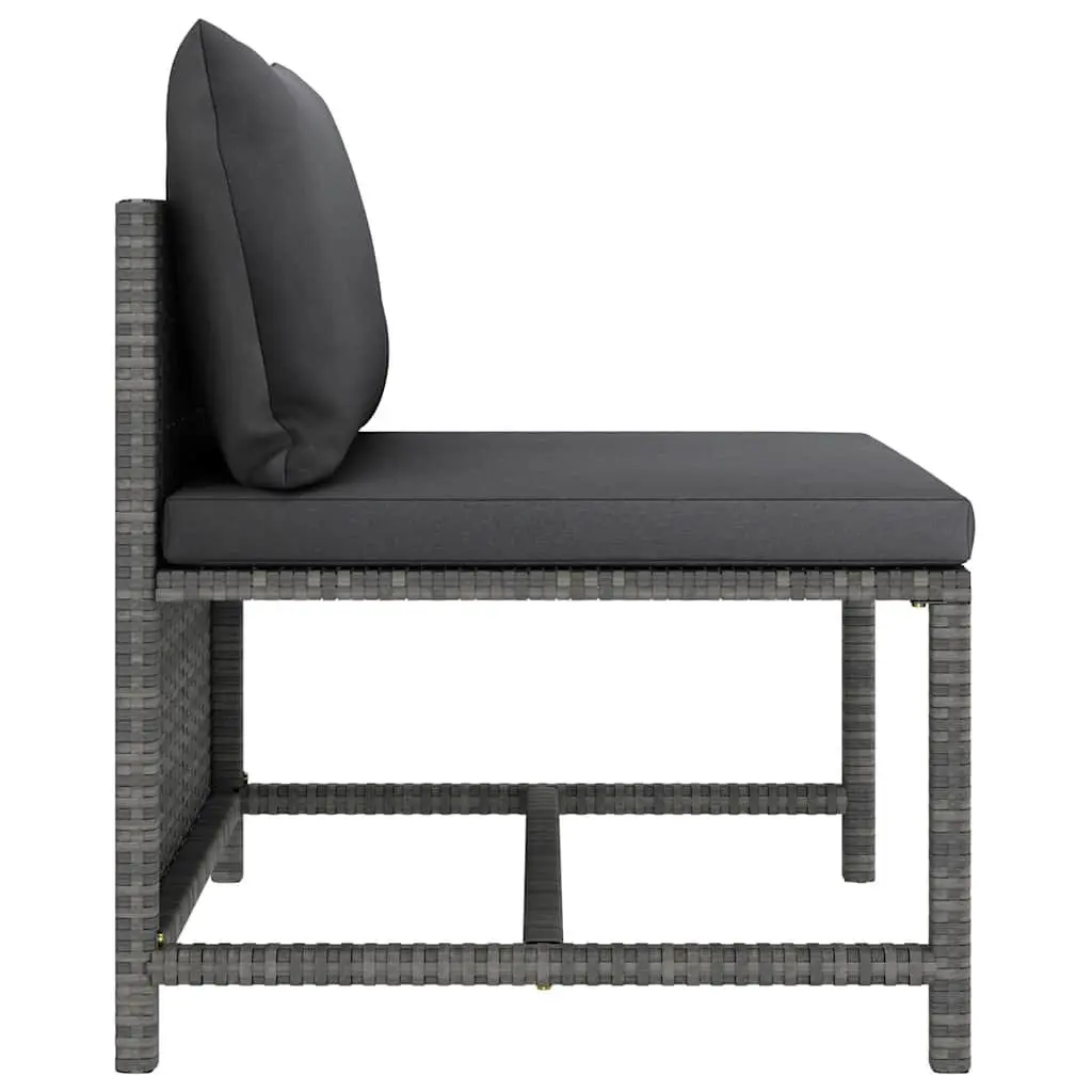 Garden Lounge Set Modular Outdoor Furniture 9 Piece Grey Cushions