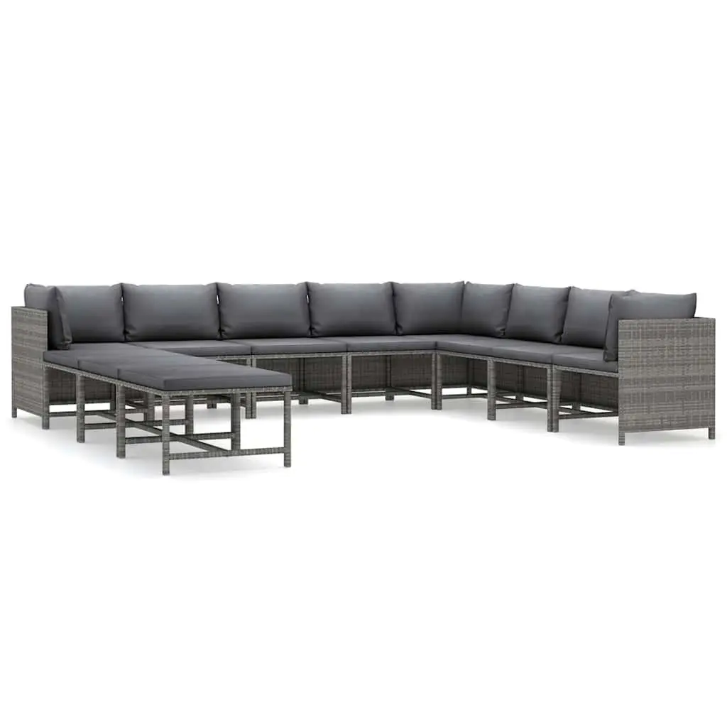 11-Piece Grey Garden Lounge Set