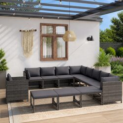 12 Piece Modular Grey Garden Lounge Set Specifications