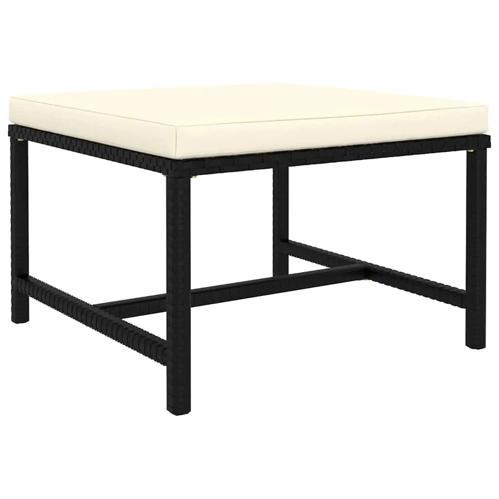 Outdoor Lounge Set 5 Pieces Garden Use Black Modular PE Rattan Furniture