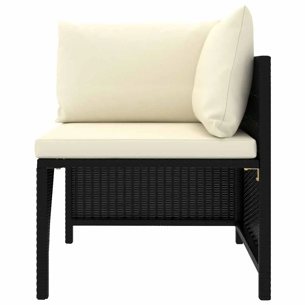 Outdoor Lounge Set 6 Piece Garden Furniture Poly Rattan Modular Sectional with