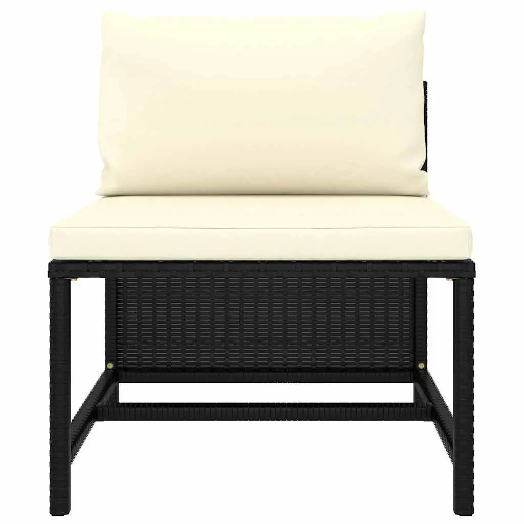 6 Piece Poly Rattan Outdoor Lounge Set with Cushions for Garden and Patio