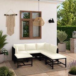 Specifications of 7-Piece Outdoor Lounge Set in Black