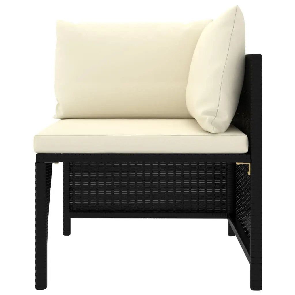 Garden Lounge Set Outdoor Furniture 10 Piece Black