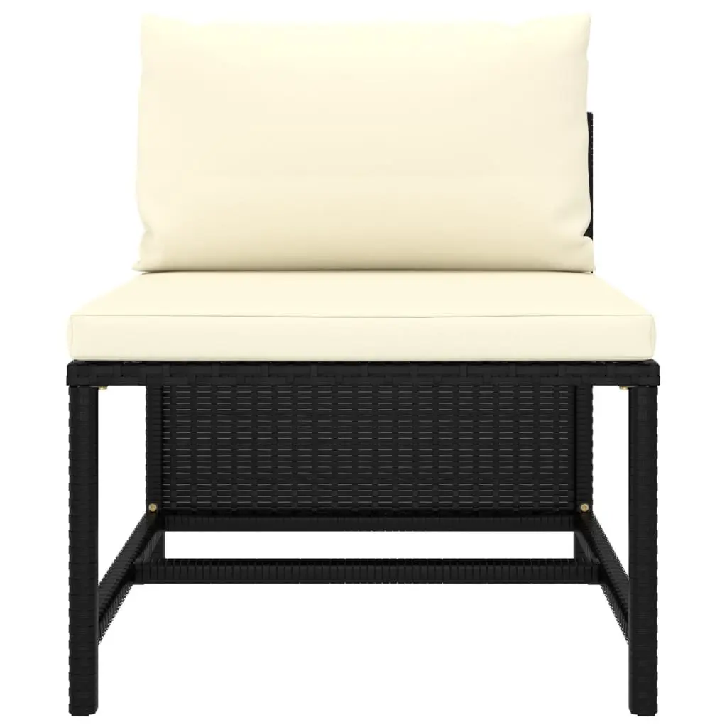 Garden Lounge Set Outdoor Furniture 10 Piece Black