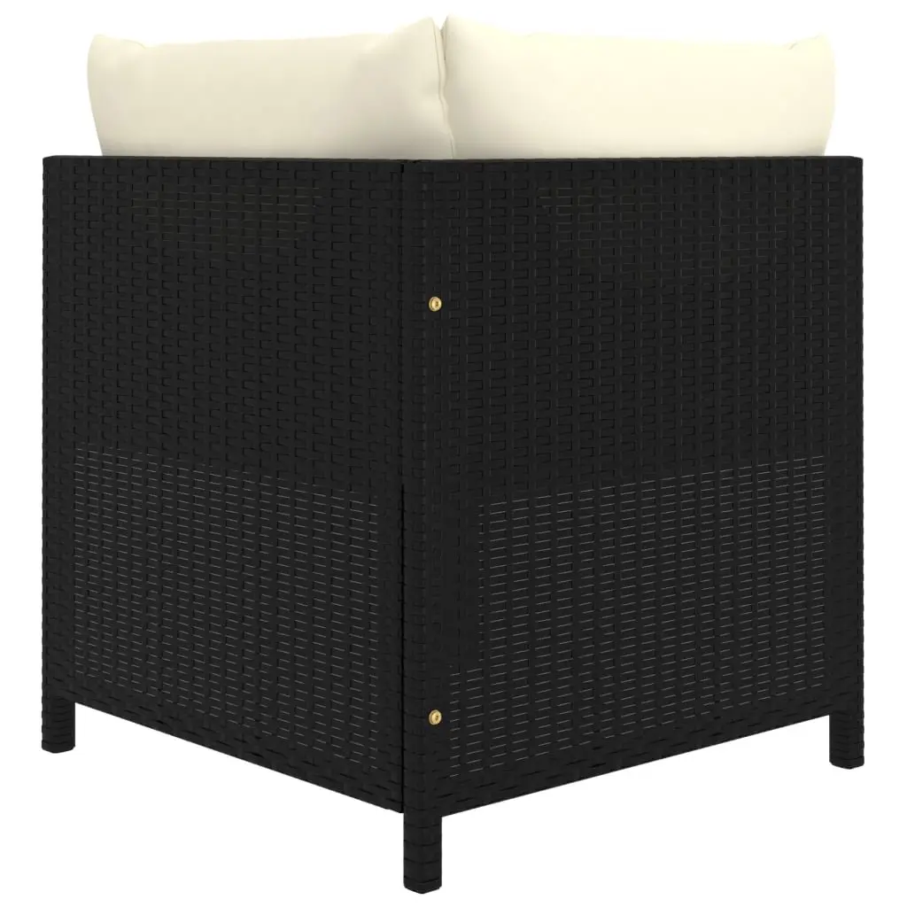 Garden Lounge Set Outdoor Furniture 10 Piece Black