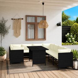 Specifications of 9-Piece Poly Rattan Outdoor Furniture Set