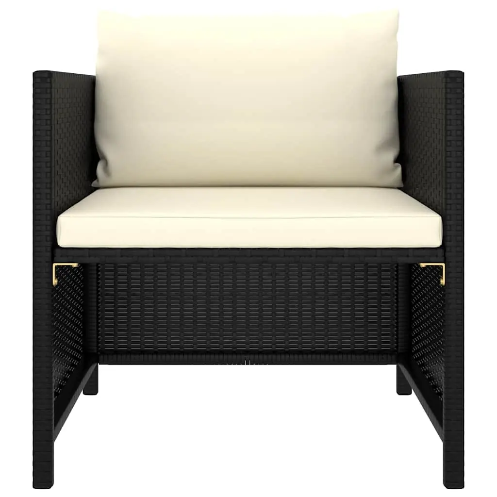 Garden Lounge Set 12 Piece Outdoor Furniture Black for Patio and Garden