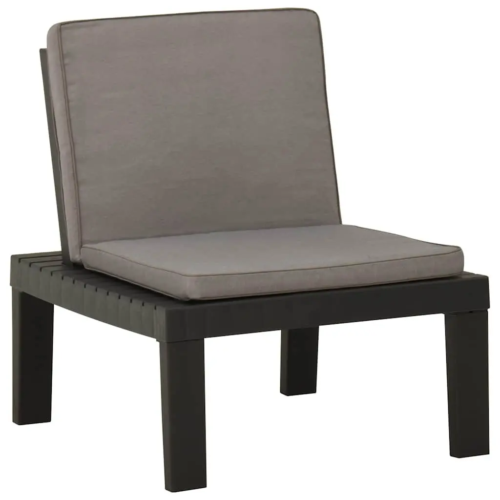 Grey Plastic Lounge Chairs with Cushions