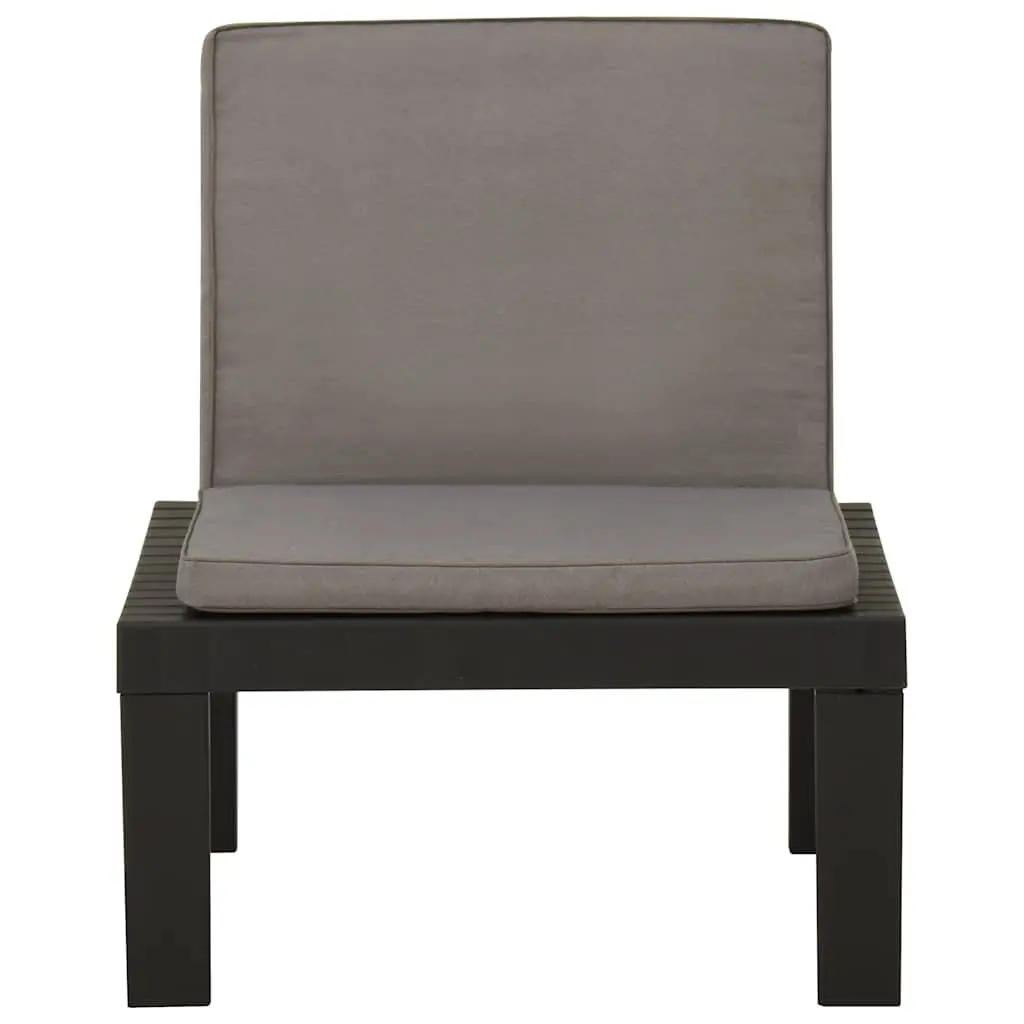 Grey Plastic Lounge Chairs with Cushions