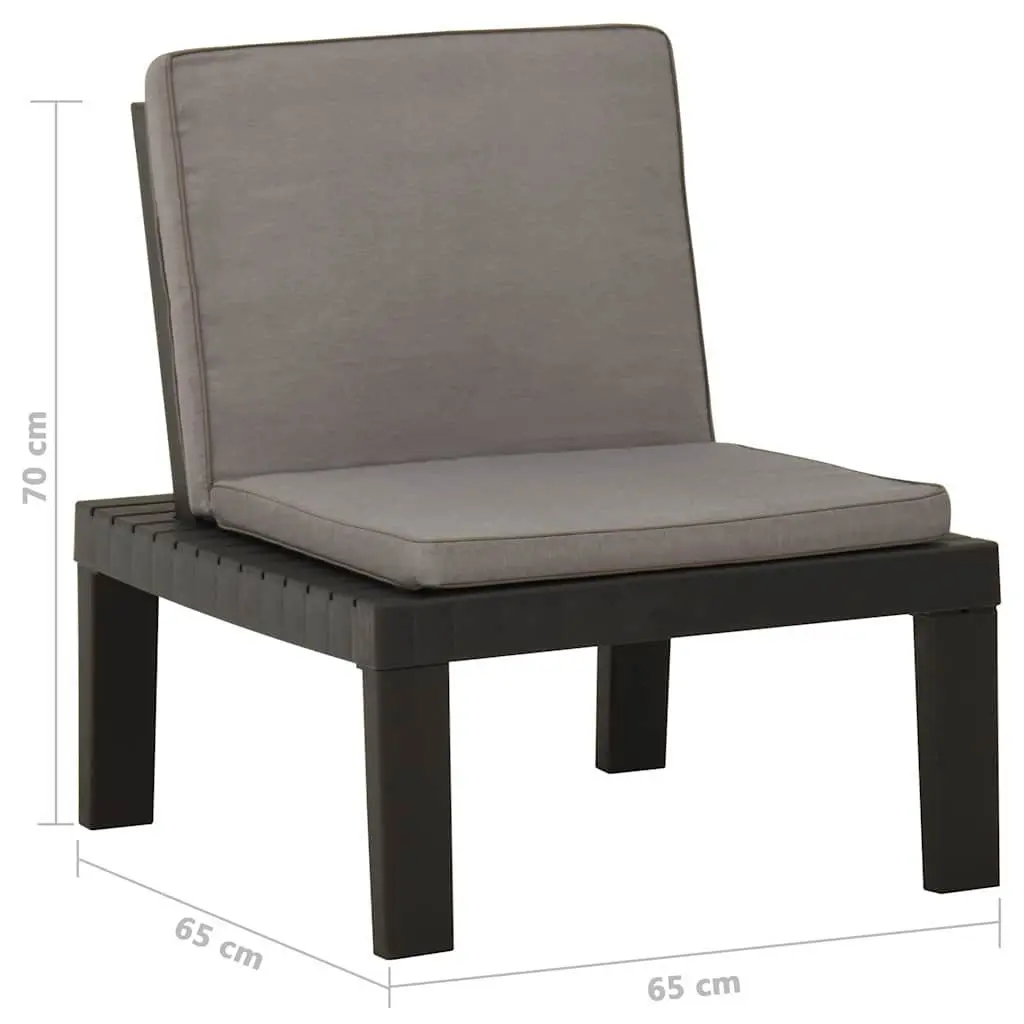 Grey Plastic Lounge Chairs with Cushions