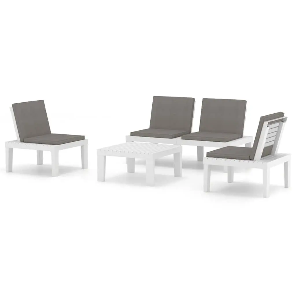 Garden Lounge Set Outdoor Furniture 4 Piece White