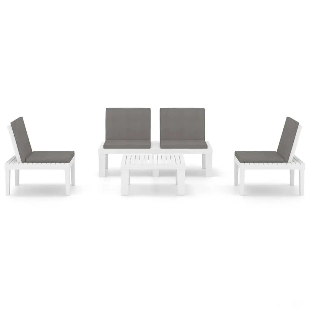 Garden Lounge Set Outdoor Furniture 4 Piece White
