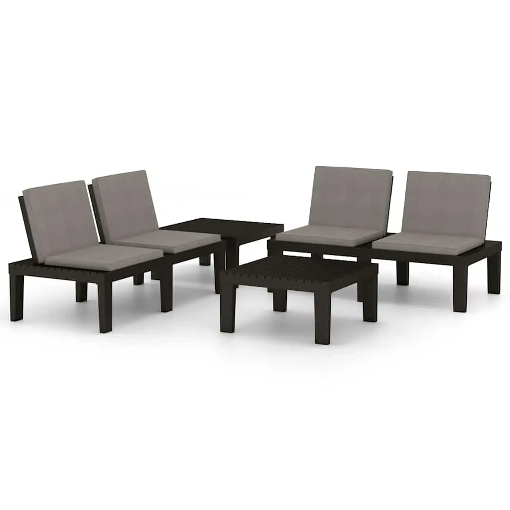 4 Piece Outdoor Lounge Set Grey Patio Furniture Garden Seating