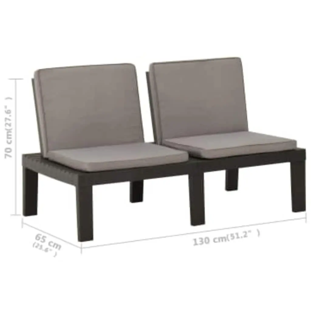 4 Piece Outdoor Lounge Set Grey Patio Furniture Garden Seating