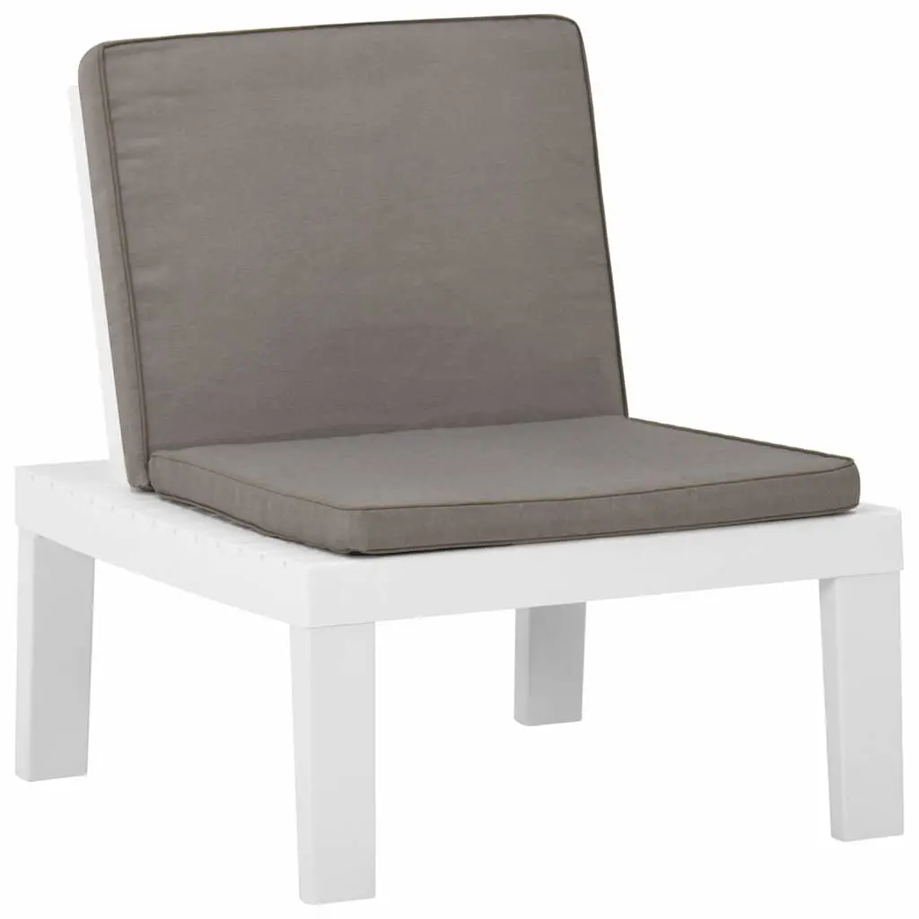 4 Piece Outdoor Lounge Set Plastic Garden Furniture with Cushions