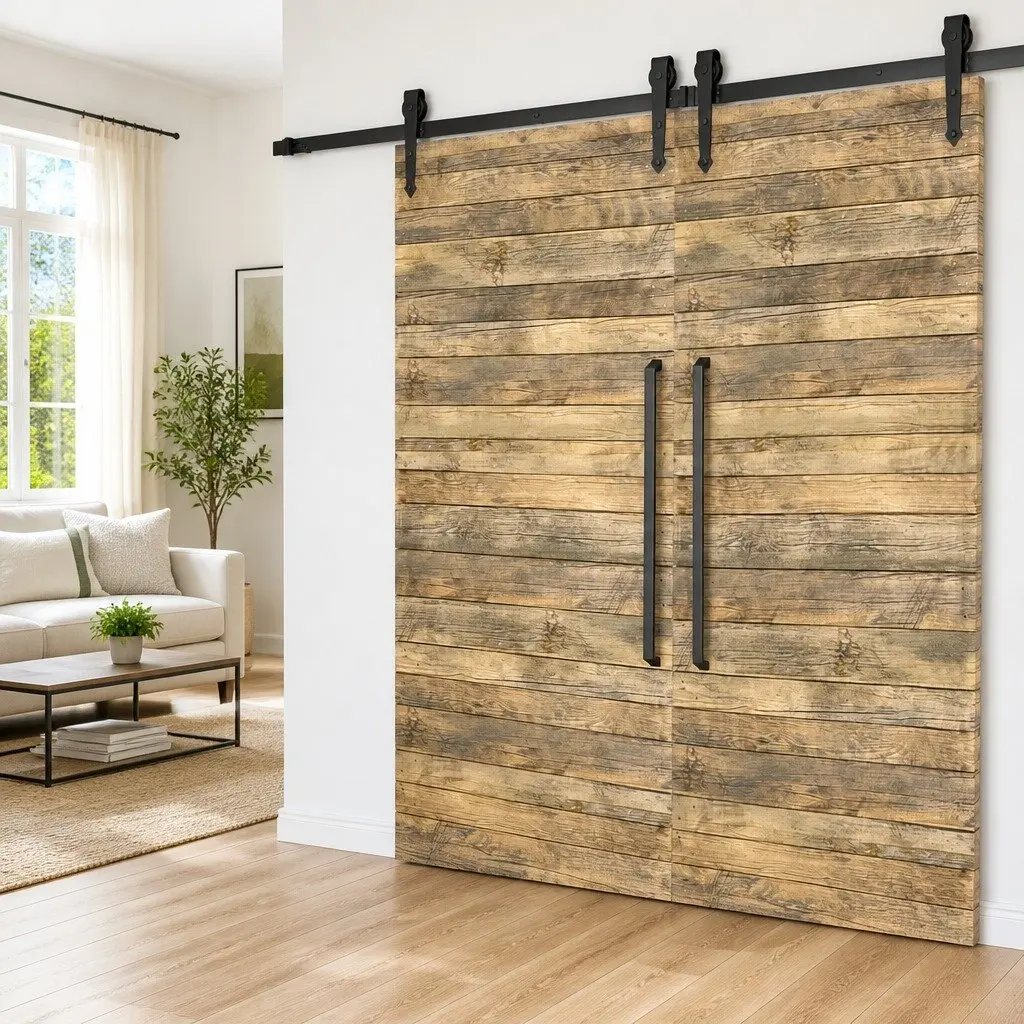 200cm Sliding Door Hardware Kit with Durable Steel Components