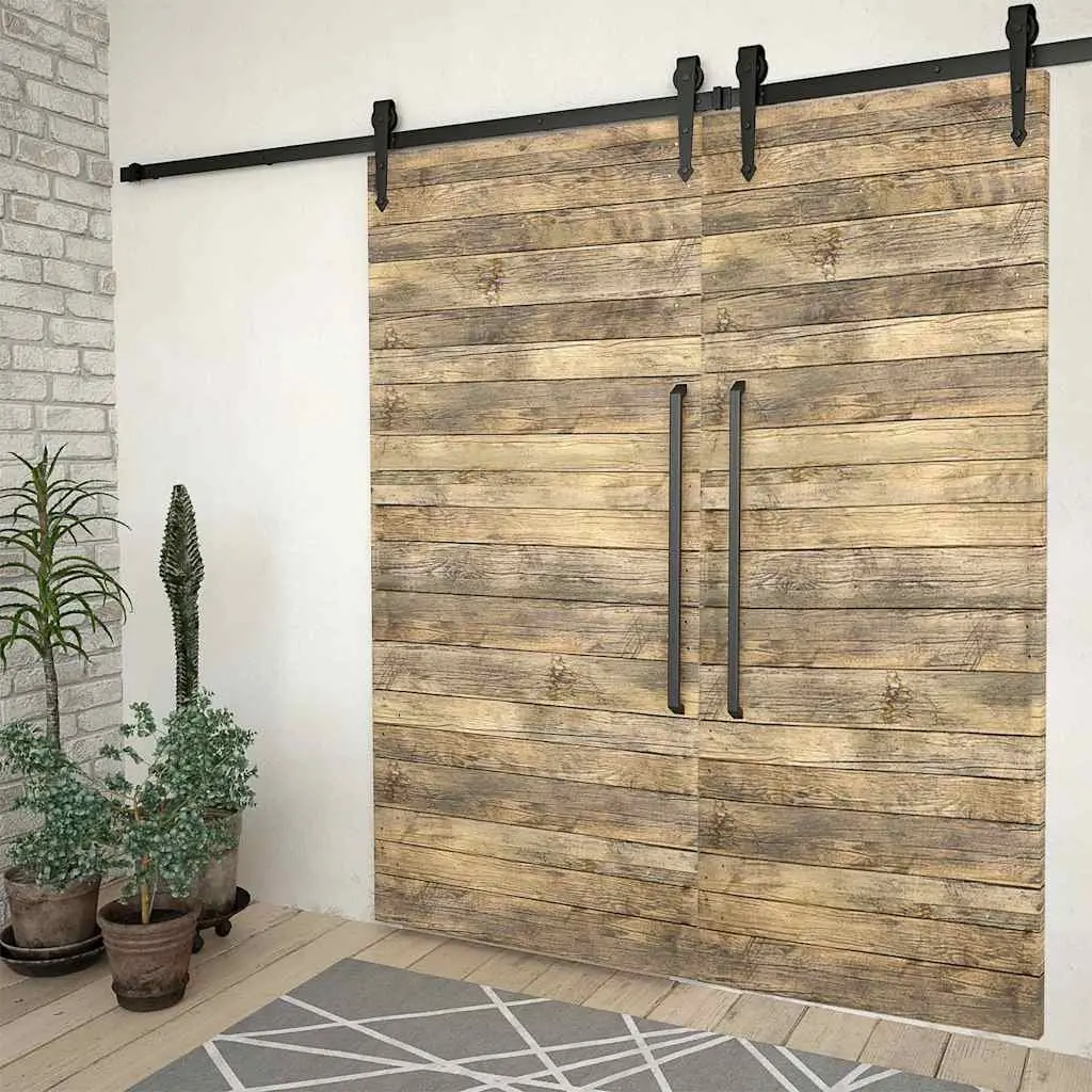 200cm Sliding Door Hardware Kit with Durable Steel Components