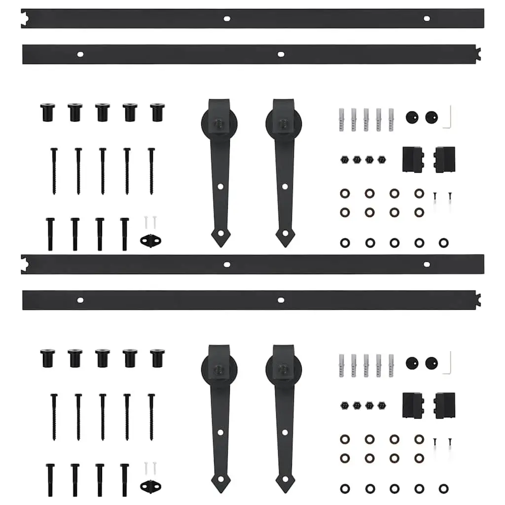 200cm Sliding Door Hardware Kit with Durable Steel Components