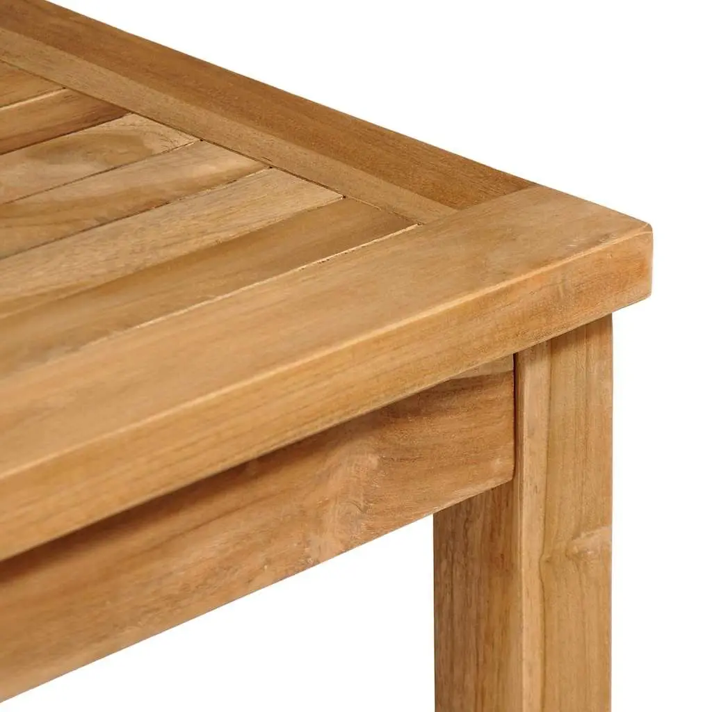 3 Piece Garden Dining Set 80x80 cm Teak Wood Outdoor Furniture Patio Table