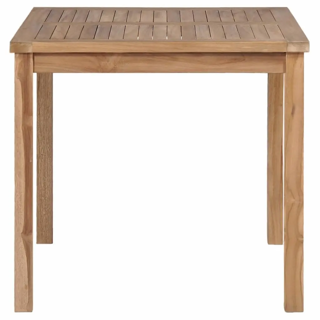 3 Piece Garden Dining Set 80x80 cm Teak Wood Outdoor Furniture Patio Table