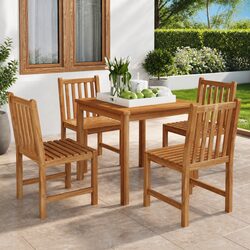 5-Piece Garden Dining Set: Table and Chairs Set
