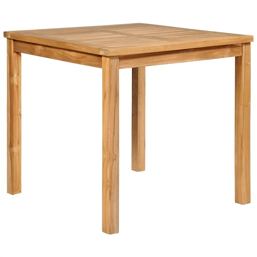 Garden Dining Set 5 Piece Outdoor Furniture Brown Teak Wood Table Chairs Patio