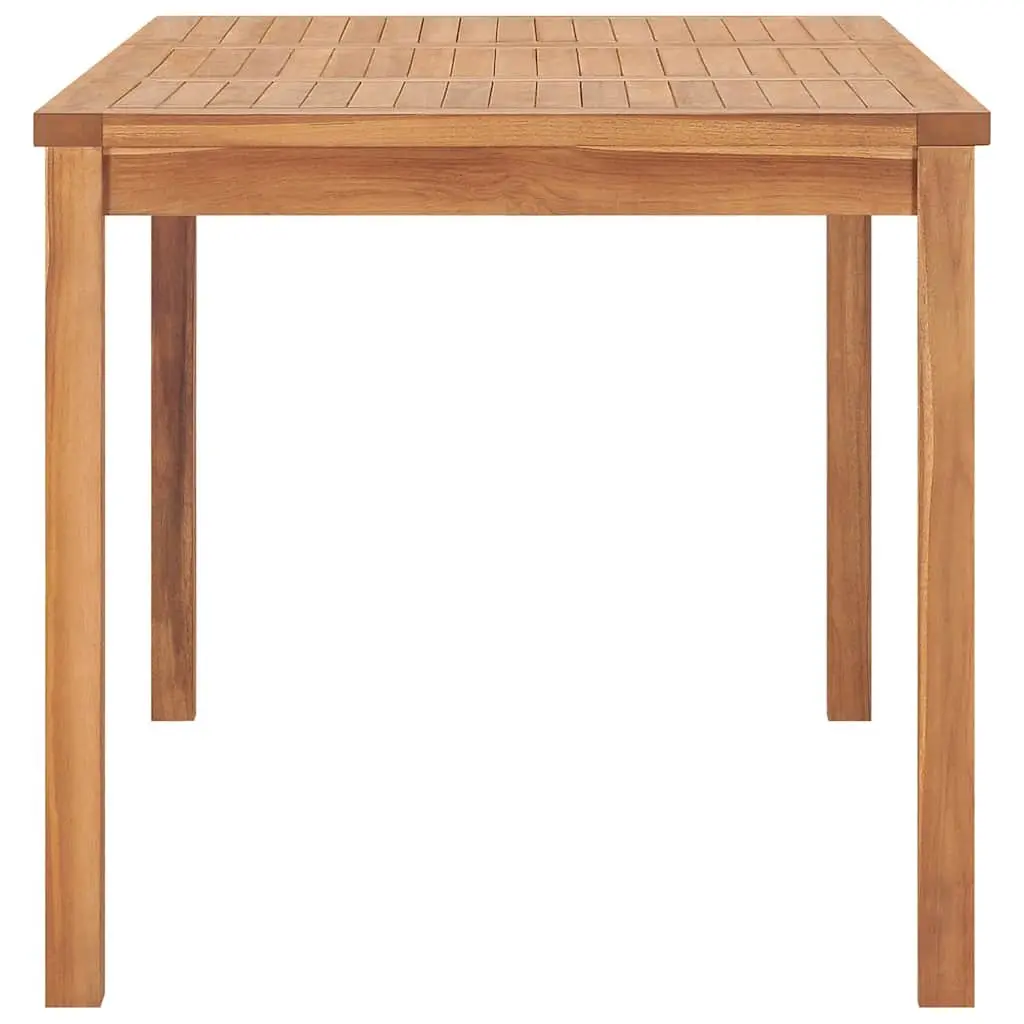 5 Piece Garden Dining Set Outdoor Use 140x80cm Teak Wood Table Chairs