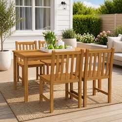 5 Piece Outdoor Dining Set - Dimensions and Specs Included